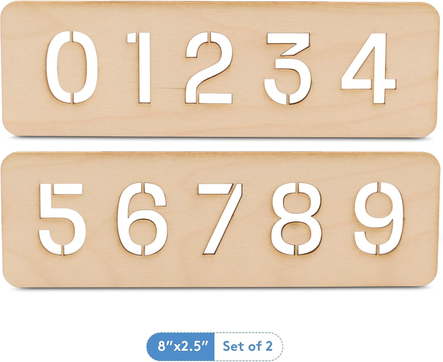 Number Stencils for Painting, DIY Crafts, & Custom Curb Address Painting, Reusable & Sturdy, 1-1/4 Inch, Pack of 3
