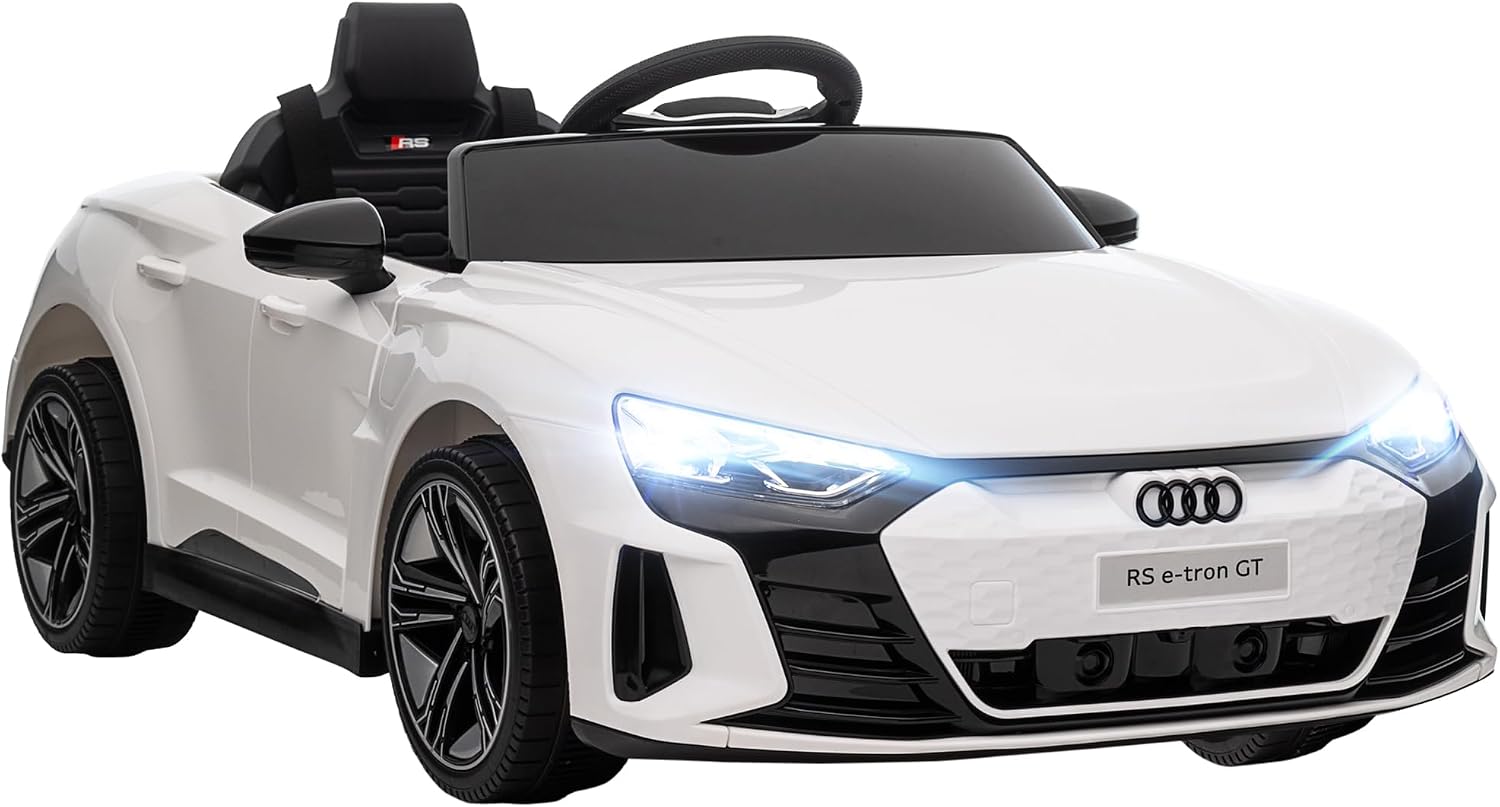 Licensed Audi RS e-tron GT 12V Ride On Car Truck for Kids White | Electric Car Ride On Vehicle, Parent Remote