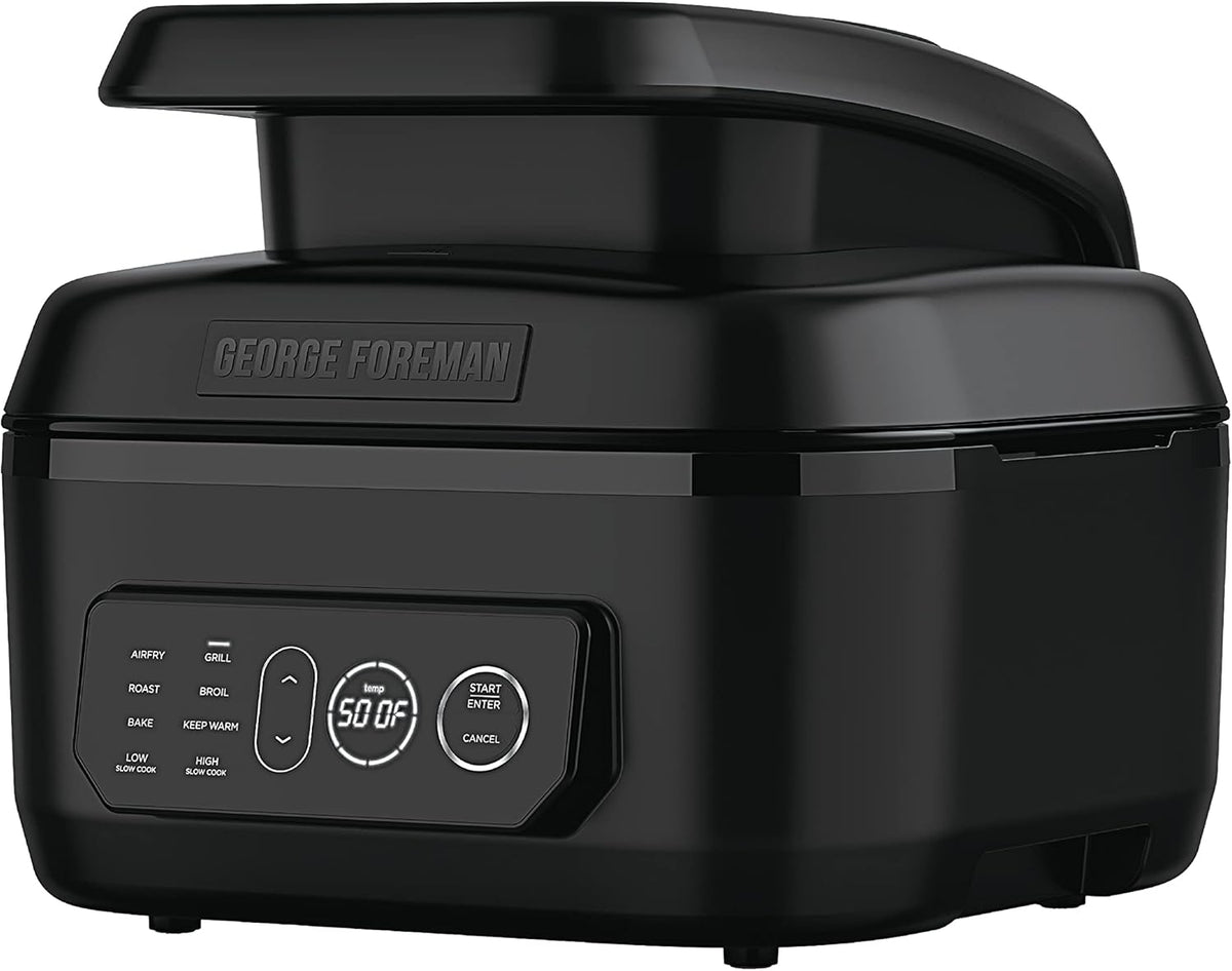 Beyond Grill 7-in-1 Electric Indoor Grill with Air Fry Technology, MCAFD800D, Black, Large | 7-in-1 grill with air