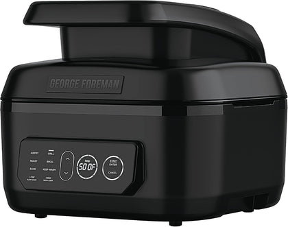 Beyond Grill 7-in-1 Electric Indoor Grill with Air Fry Technology, MCAFD800D, Black, Large | 7-in-1 grill with air