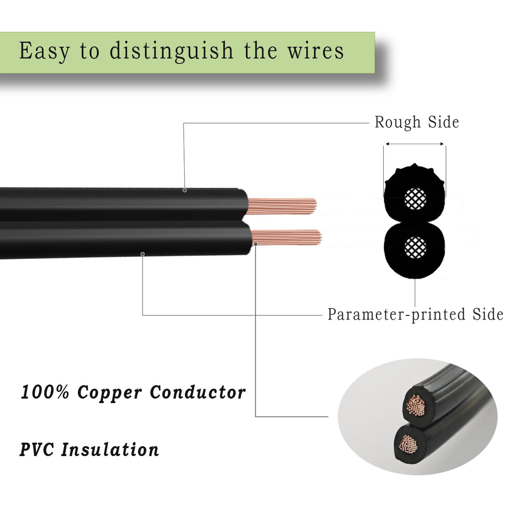 Cableague 12/2 Low Voltage Landscape Lighting Wire 200ft, Pure Copper