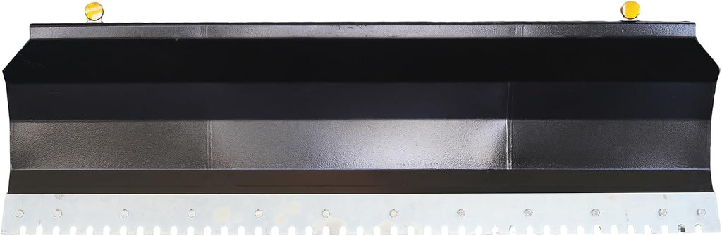 72" Heavy-Duty Hydraulic Skid Steer Snow Plow Dozer Blade | Universal Quick Attach Snow Pusher, Spring Shock