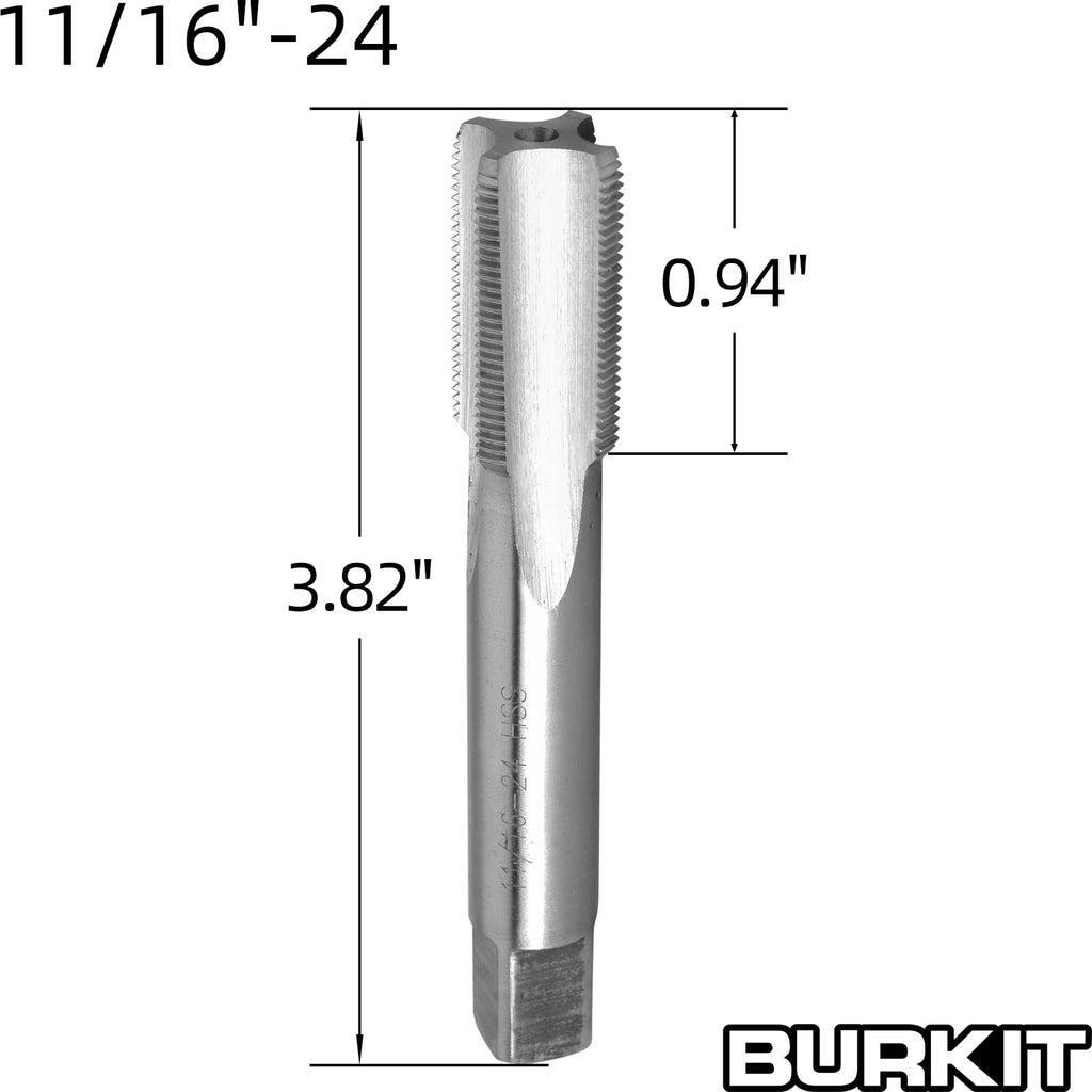 Burkit 11/16"-24 UNEF Tap and Die Set Right Hand