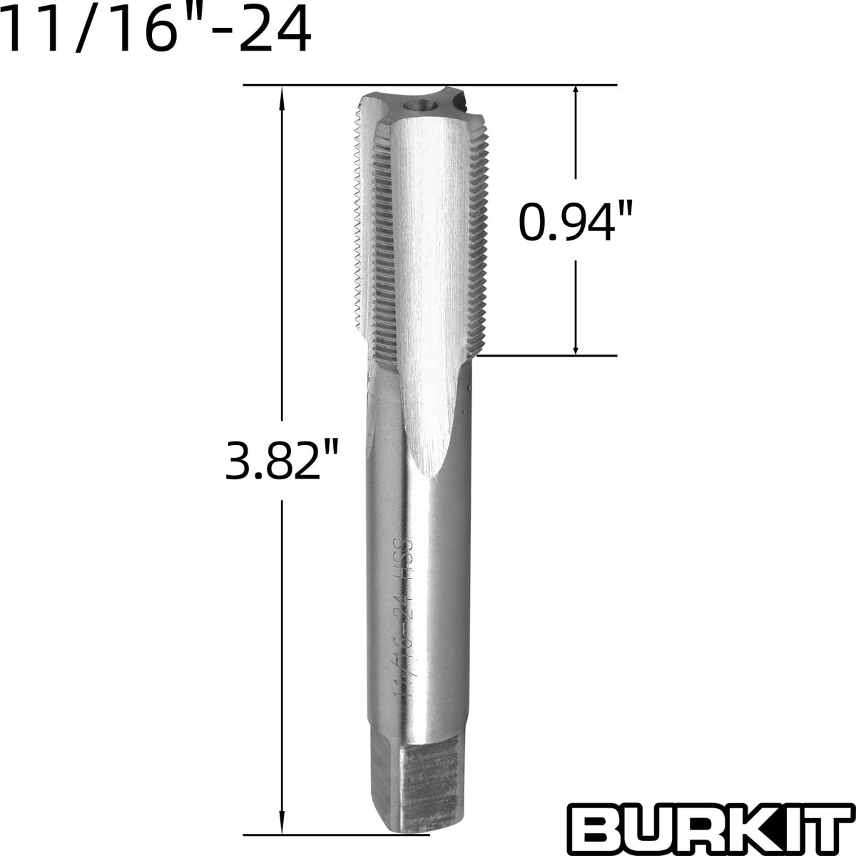 Burkit 11/16"-24 UNEF Tap and Die Set Right Hand