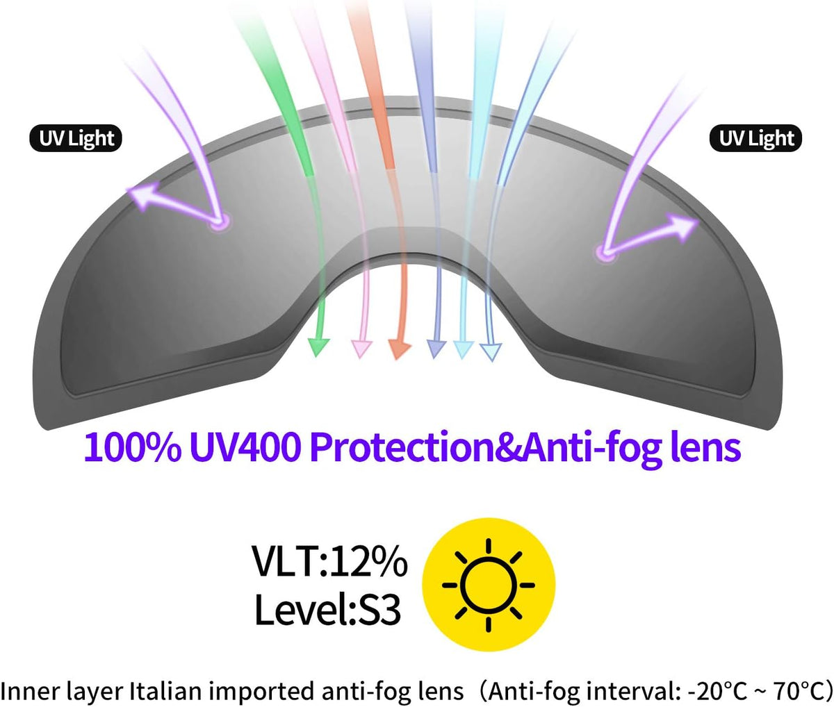 Snow Ski Goggles for Women Men Youth Adlut | Anti-Fog UV Protection Snowboard Skiing Goggles for Skiing