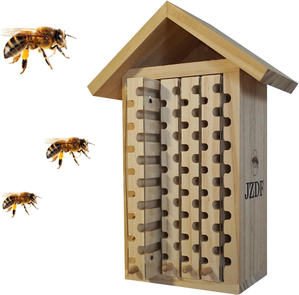 Mason Bee House,JZDF Bug Hotel,Bug Hotel,Carpenter Bee House for The Garden,Leaf Cutter Bees House