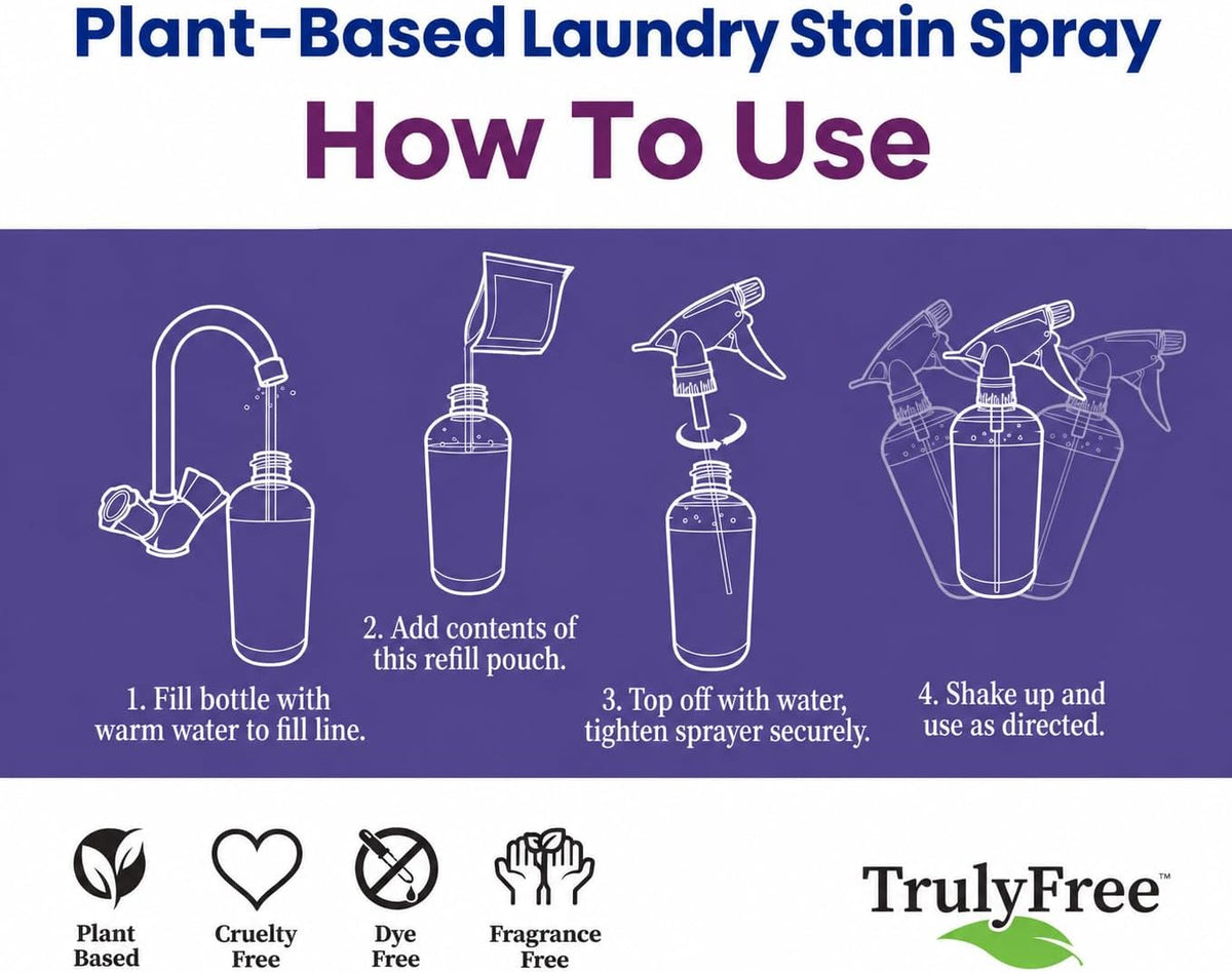 Laundry Stain Remover Spray - 16oz + 1 Fill, 3oz