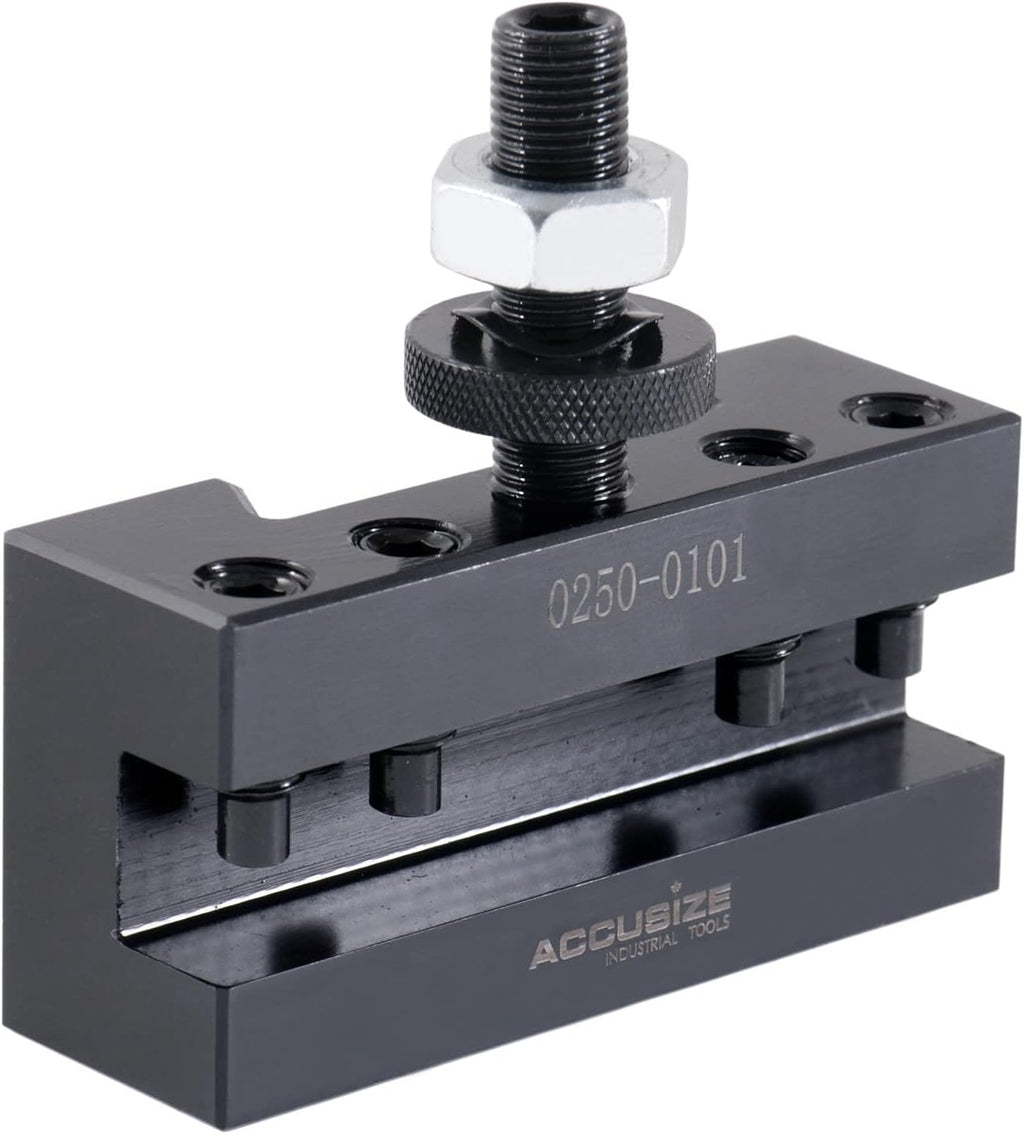 Accusize Industrial Tools AXA Turning and Facing Holder, for 1/2'' Turning Tools, Quick Change Tool Holder, Style 1, 0250-0101