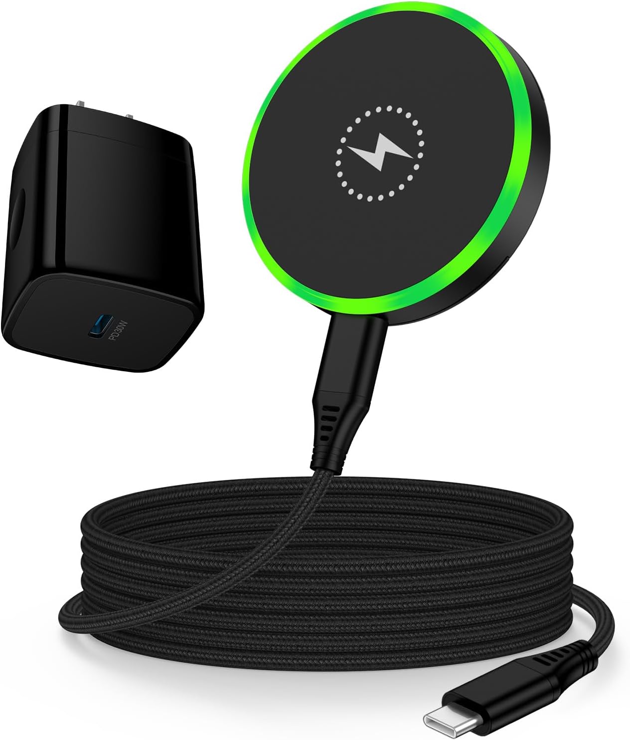 Super Fast Magnetic Wireless Charger Pad MagSafe 25W with 30W Power Adapter | Wireless Charger Mat for Google Pixel
