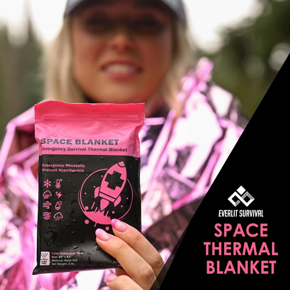 Survival Emergency Mylar Thermal Blankets -Space Blanket Survival kit Camping Blanket Perfect for First Aid