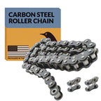 PGN #120 Carbon Steel Roller Chain - 10 Ft + 2 Free Links - 79 Links