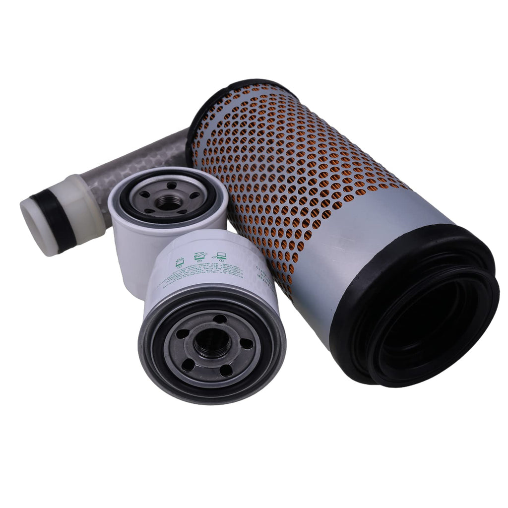 Solarhome New Service Filter Kit Compatible with Kubota Excavator U35-4 with D1703M Engine
