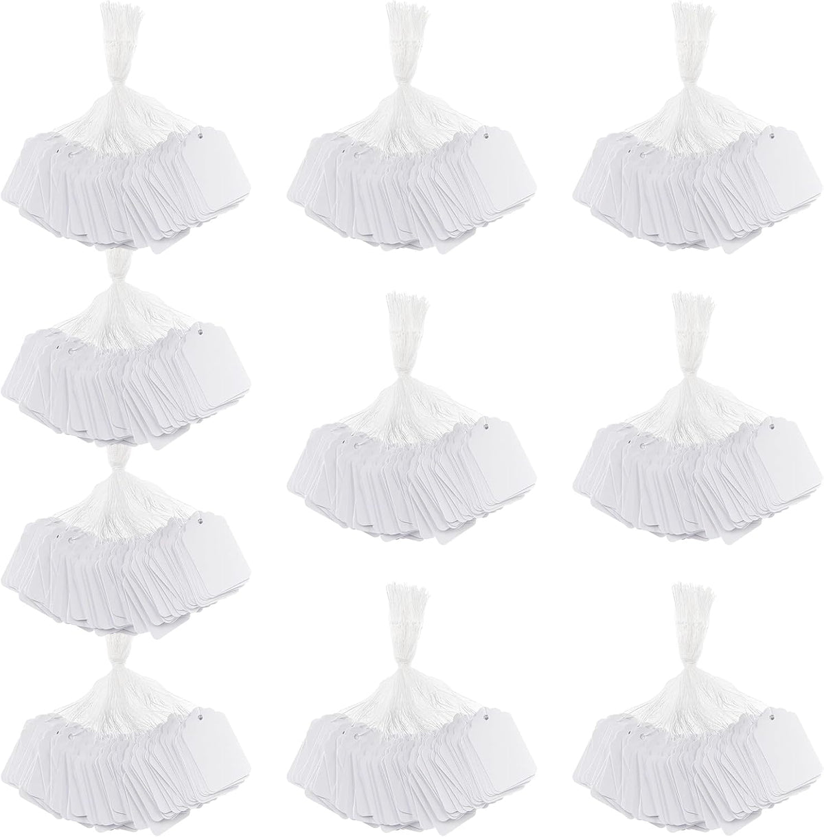 1000PCS Pre-Strung White Price Tags with String 1.75 x 1.1 Inch