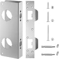 U 10539 Door Reinforcement Plate & U10385 Strike for 1-3/4" Thick Doors | Fits 2-3/8" (60mm) backsets,Stainless