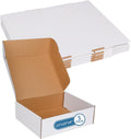 13" x 10" x 4" White Corrugated Cardboard Shipping Boxes Set of 5