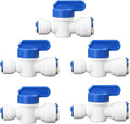 1/4" x 3/8" Push-Fit Globe Valve for RO System, 5 Pcs