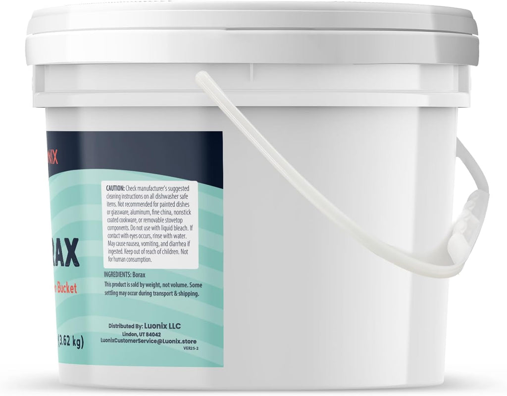 Borax, 1 Gallon Bucket, Multipurpose Cleaner, Laundry Additive, 8 LB