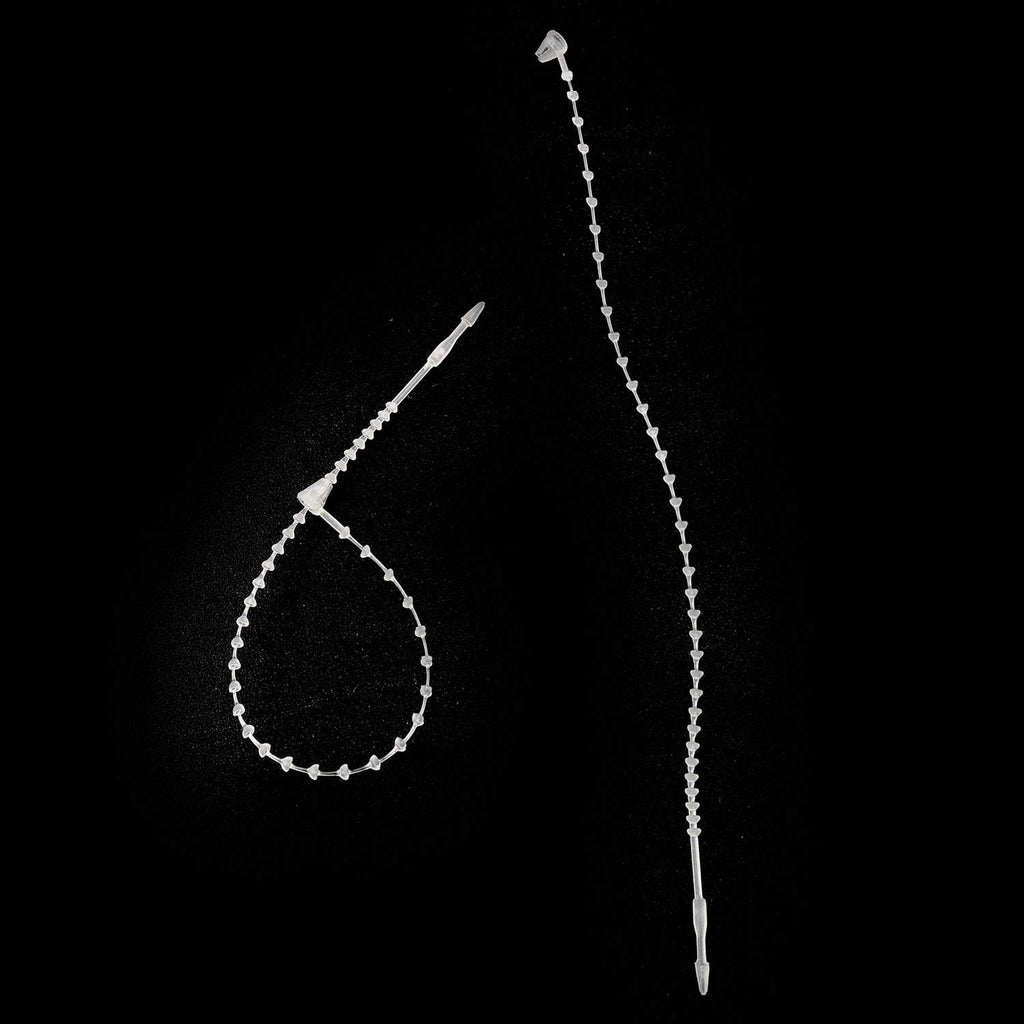 Snap Lock Pin 1000PCS 5Inch Clear Plastic Adjustable Beaded Tie Lock Pin Security Loop Snap Tag Fasteners