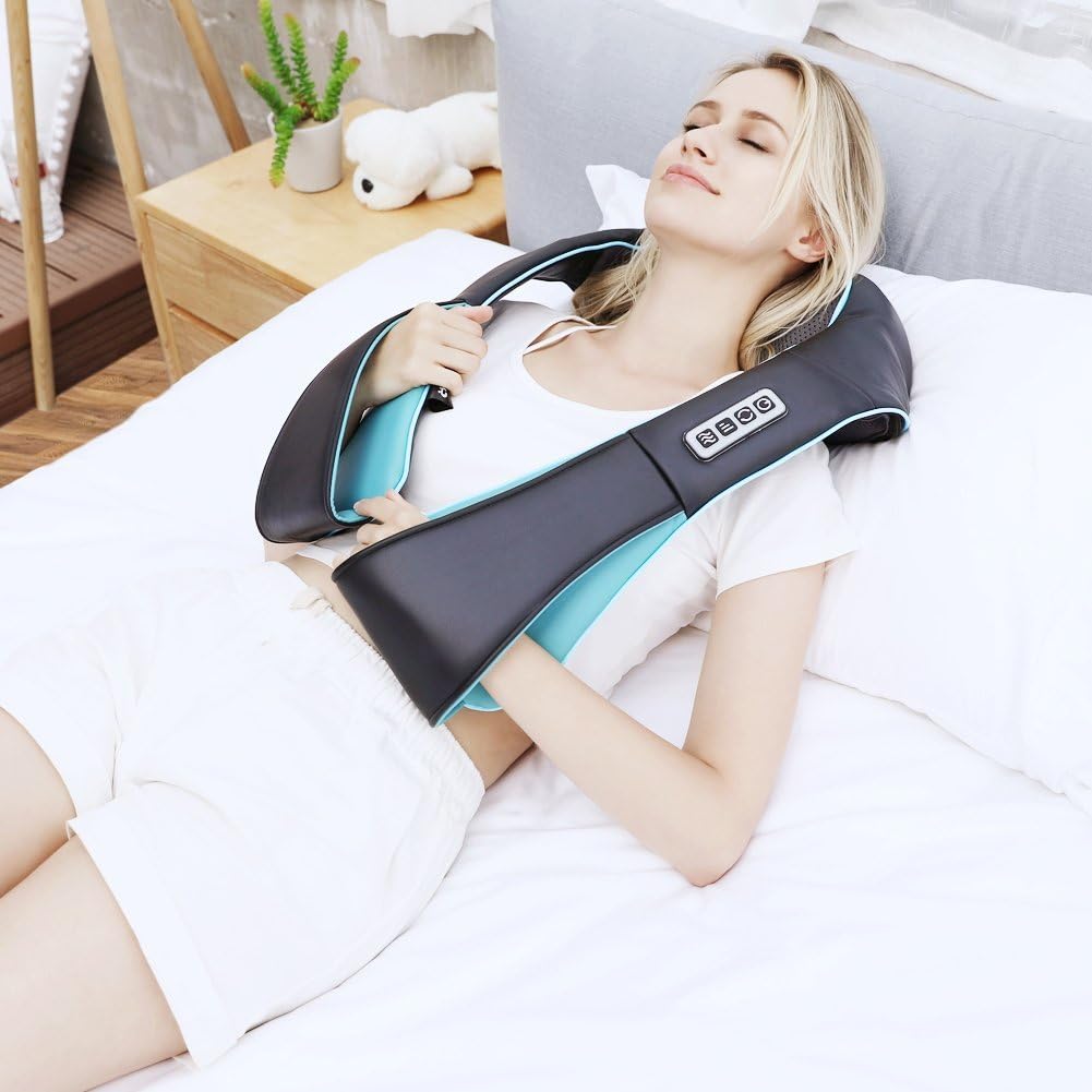Fathers Day Dad Gifts, Shiatsu Back Shoulder and Neck Massager with Heat, Electric Deep Tissue 4D Kneading Massage