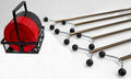 Allen Shuffleboard Family Shuffleboard Set with 6 cues (4-Adult 75" & 2-Mini 48") + Set of 8 Regulation 6"