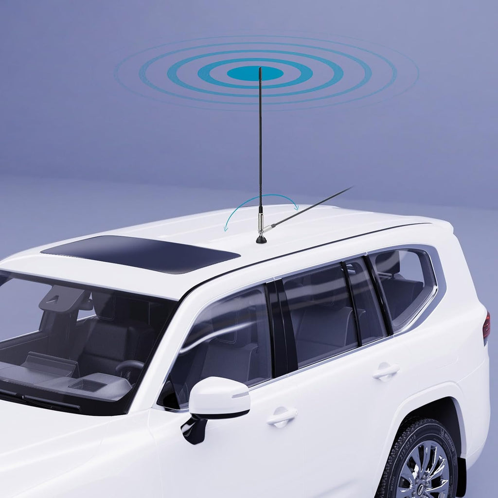 CB 27MHz Truck Fiberglass Antenna Anti-Vibration with 13.1ft PL259 Cable Compatible with Galaxy Uniden Bearcat Cobra