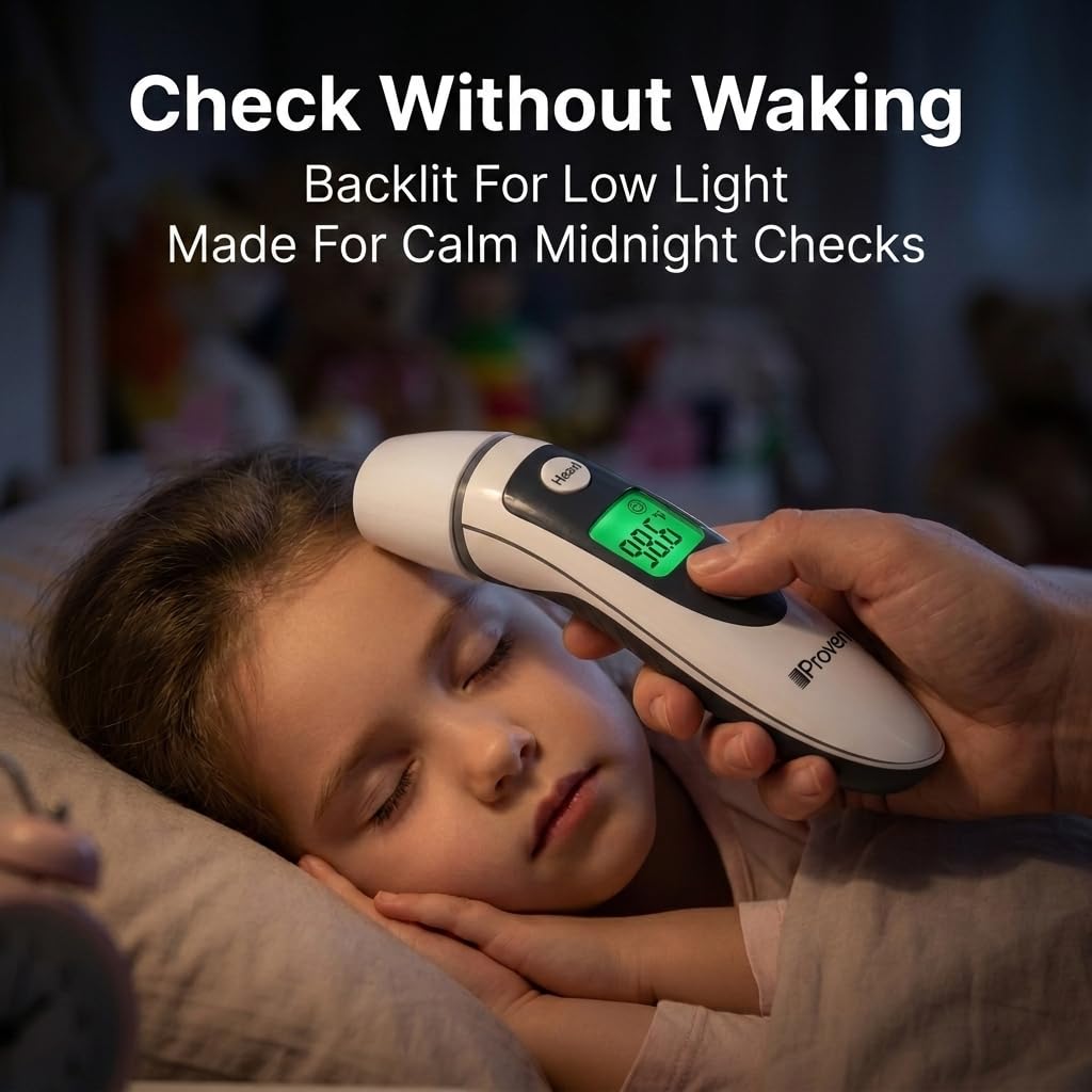 iProven Ear and Forehead Thermometer for Adults Kids and Baby - 2-in-1 Ear and Forehead, 1-Second Readings, Fever