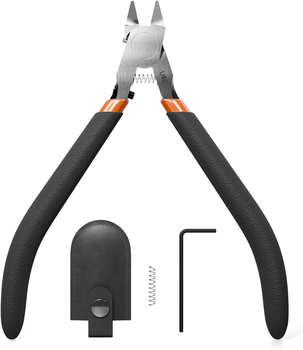 U02 Ultra-thin Single Edge Model Nippers 4.9in Plastic Sprue Cutter | Trim 3mm plastic model kit Cleaning up 3D