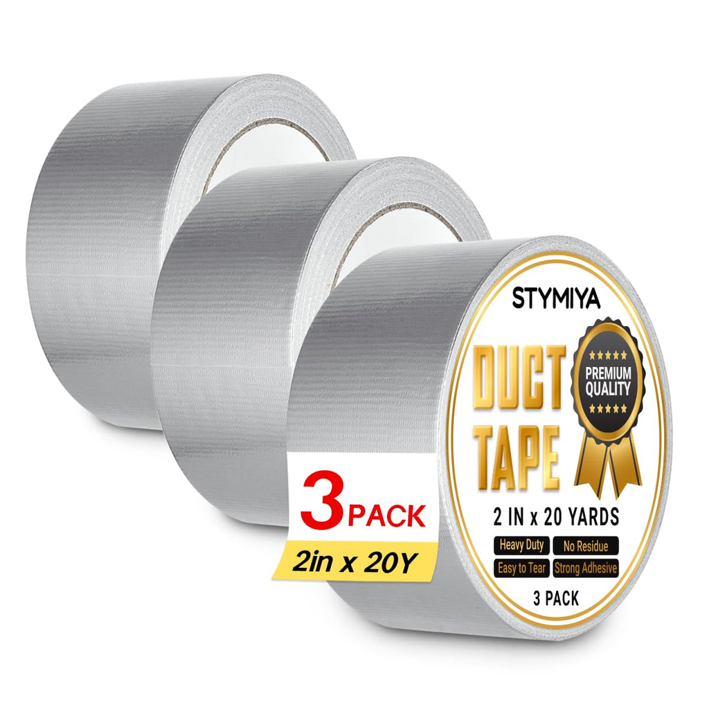 Siliver Duct Tape Heavy Duty, 3 x 2in x 20yds for Home Repair Pattern Craft