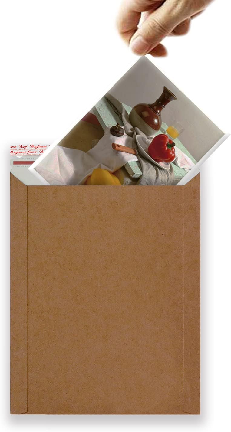 Rigid Mailers 30 Pack 6.25 x 8.25 inches Brown Self Seal Stay Flat Bulk Cardboard Kraft No Bend Mailers Peel and Seal