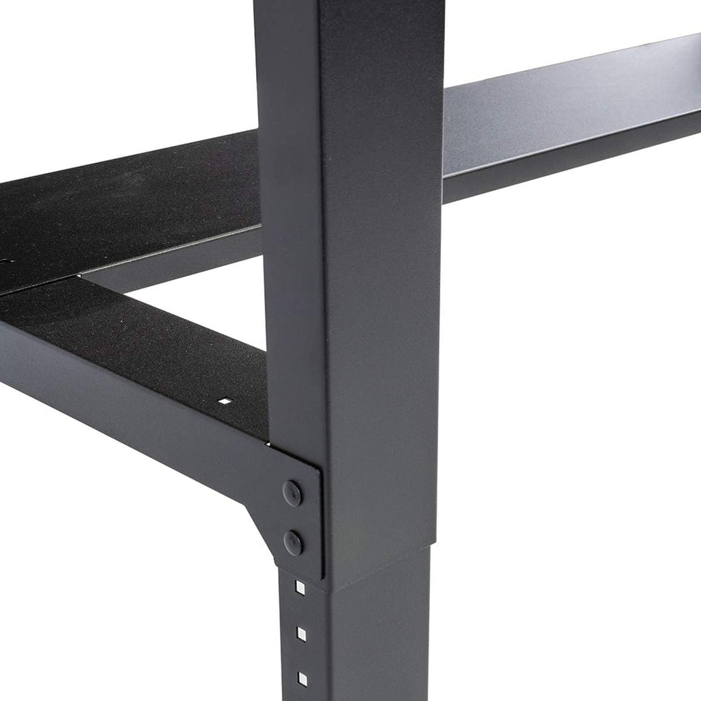 6' Adjustable Height Steel and Solid Wood Workbench Station