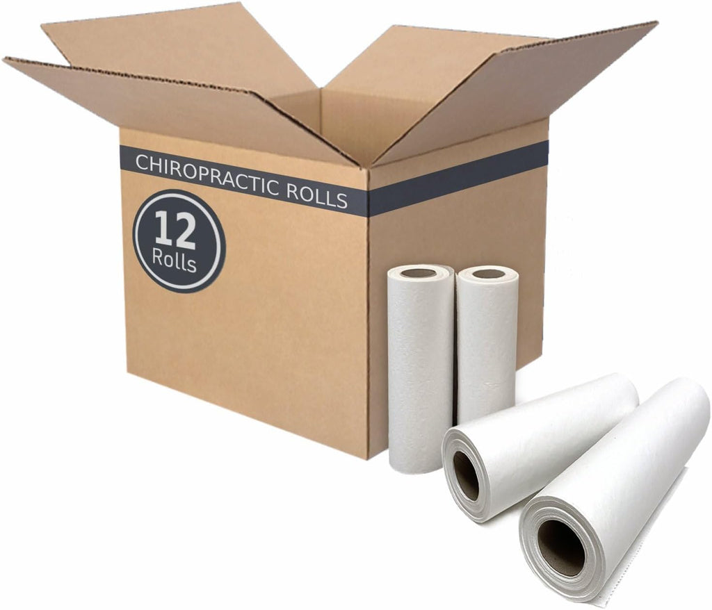 Medical Exam Table Paper, 21 in. x 125 ft. [12 Rolls] - Premium Crepe White Paper Roll - Disposable Table Sheet Cover
