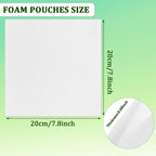100 Pack Foam Pouches 8x8in, Cushion Foam Wrap for Moving