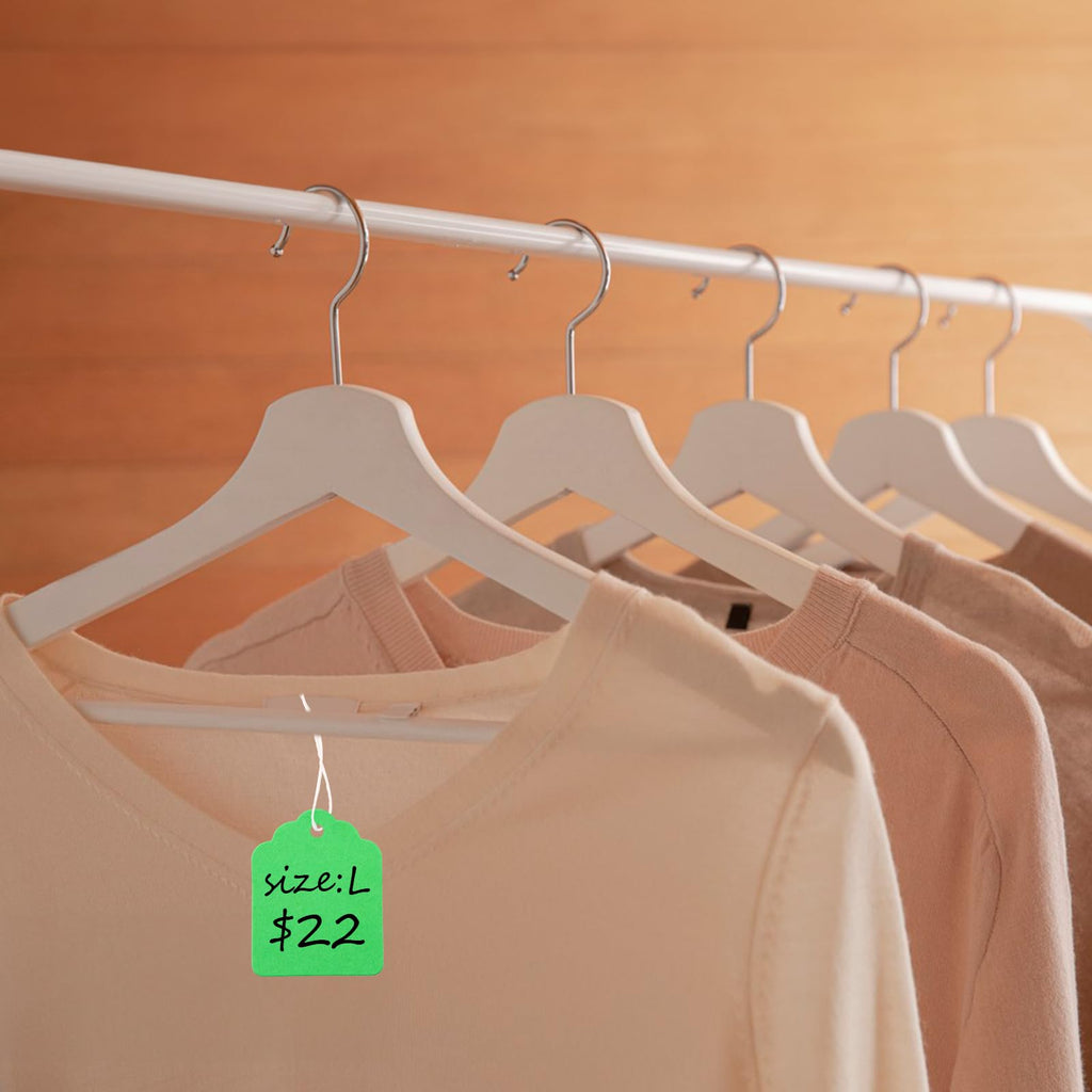 200Pcs Price Tags with String Attached, 1.4x1.8 in Green Gift Tag