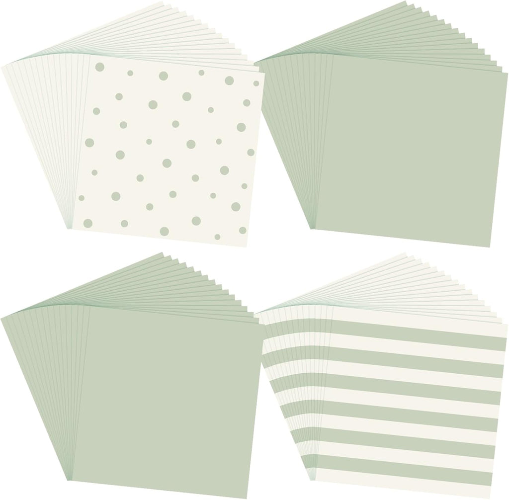 200pcs Sage Green Wax Paper Sheets 7 x 7 Inch Parchment Paper