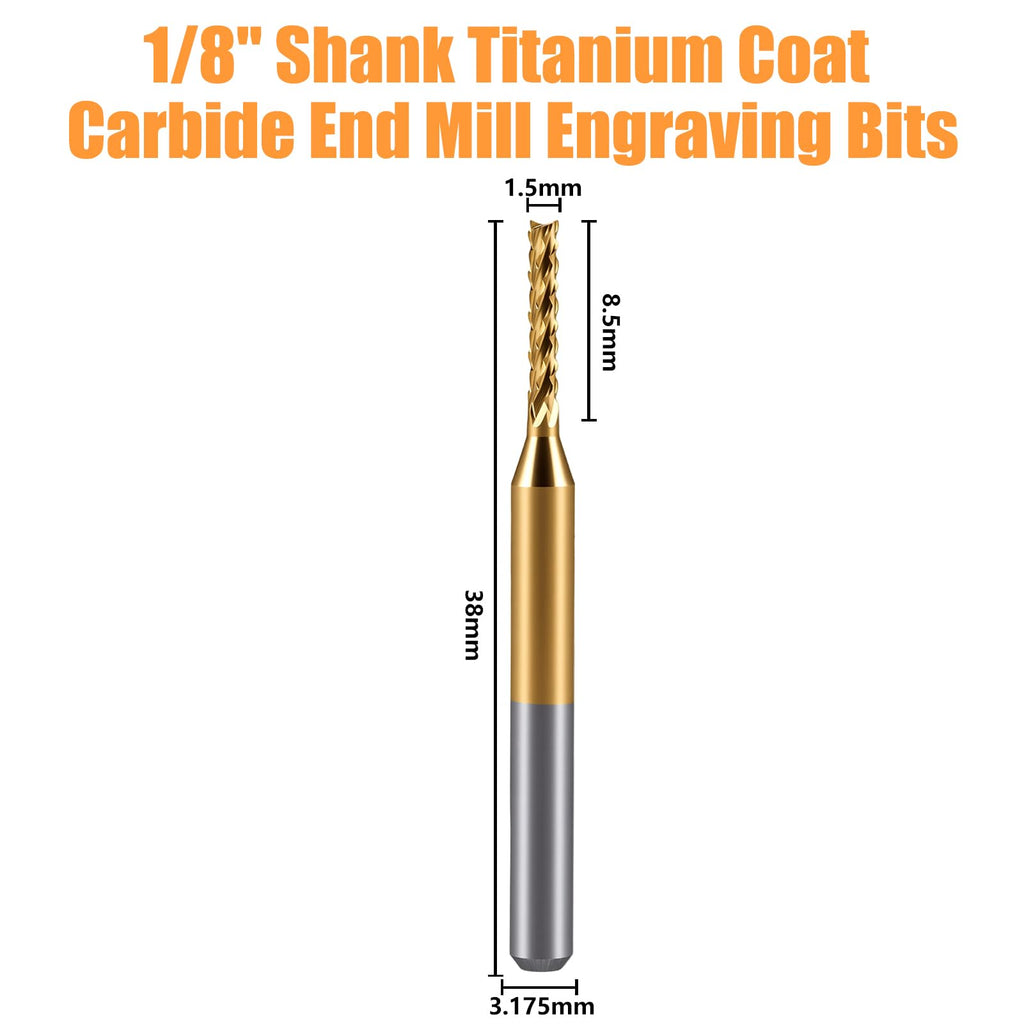 Haoruili 10Pcs 1.5mm Carbide End Mill