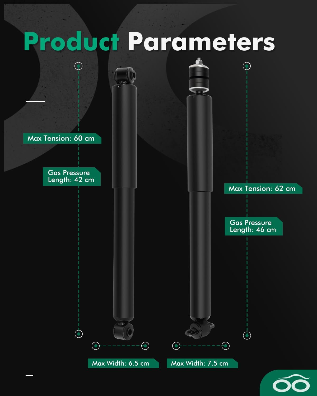 SCITOO Front Rear Shocks for Jeep Grand for Cherokee Shock Absorbers 4pcs