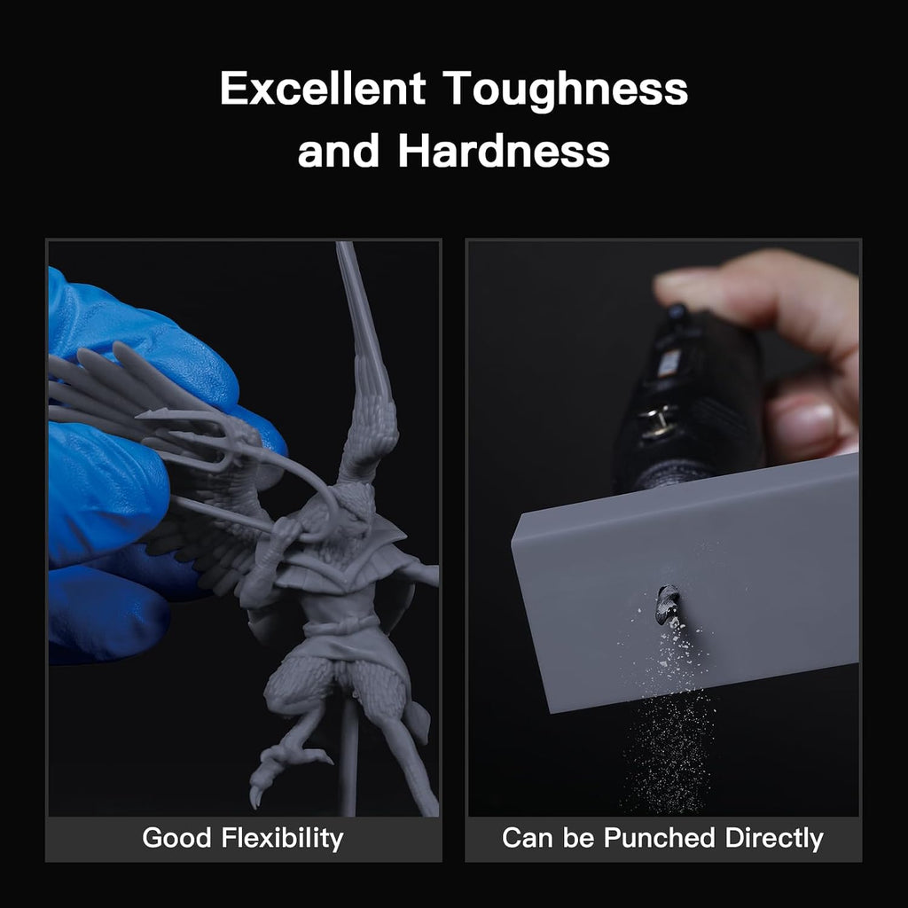 Water Washable ABS-Like Tough Resin, High Toughness 3D Printing Photopolymer Resin, 405nm UV Fast Cure for