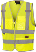 Hi Vis Safety Vest for Men & Women - Reflective Cooling Mesh - 8 Pockets - Class 2 - Construction, Traffic, Security