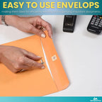 Clasp Envelopes 10x15, Brown Manilla Envelopes with Clasp, Gummed Flaps, 10" x 15" Clasp Envelopes, (100)