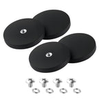 4PC Rubber Coated Mounting Magnets, Anti-Scratch, 30LBs Neodymium Magnet Base with M4 Threaded Studs, for Light Strip, Cameras, Tools and Machines, Outdoor