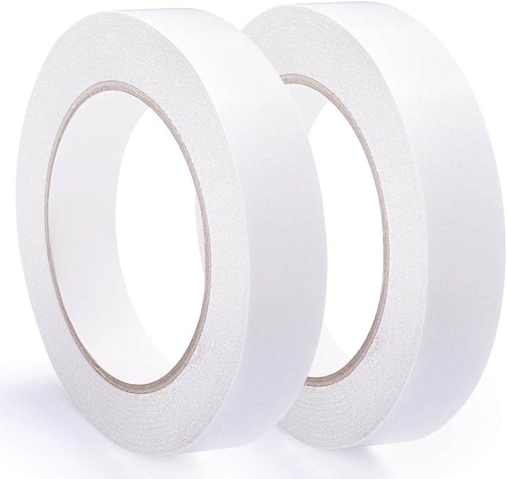 2 Rolls Double Sided Tape, 1 Inch x 90 Ft Two Sided Adhesive Tape