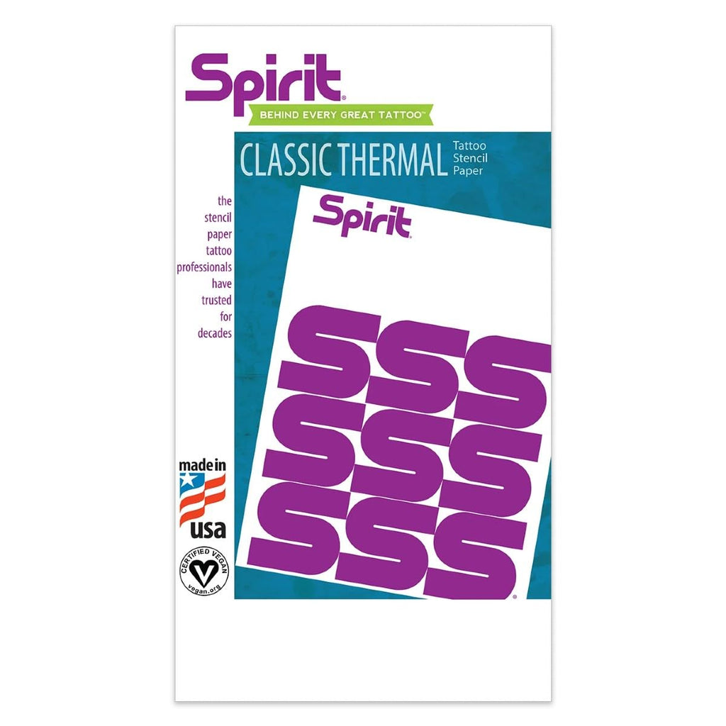 Classic Thermal Tattoo Stencil Transfer Paper, 8.5" X 14" - 100 Sheets, Certified Vegan, Proudly Made in The USA