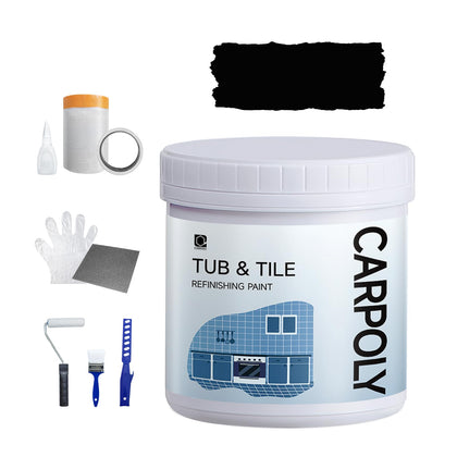 Tile Paint, 17oz Tub and Tile Refinishing Kit with Tools, DIY Bathtub Paint Kit for Bathroom, Water-based|Low Oder