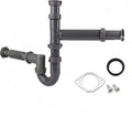 Garbage Disposal Installation Kit For Double Bowl Sink, 1-1/2 Inch Drain | Wall/Floor Outlet, Reinforced PP, P-Trap
