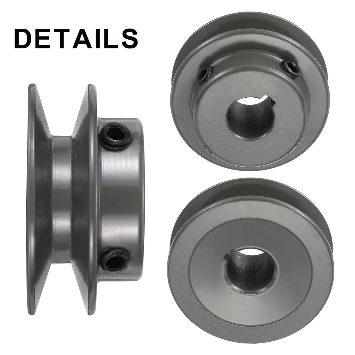 uxcell AK22-5/8 V-Belt Sheave 5/8" Bore, 2.2" OD, Single Groove Web Sheave