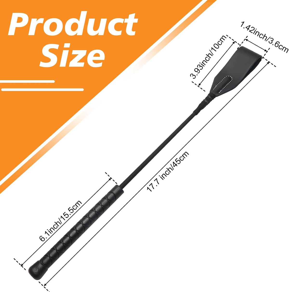 18 inch Riding Crop for Horse Horse Whip with PU Leather