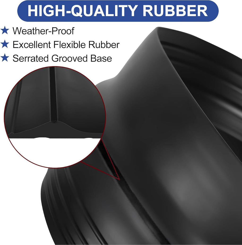 20Ft/6.1M Universal Garage Threshold Seal Strip with 300ml Black Adhesives, Garage Door Bottom Weatherproof Strip