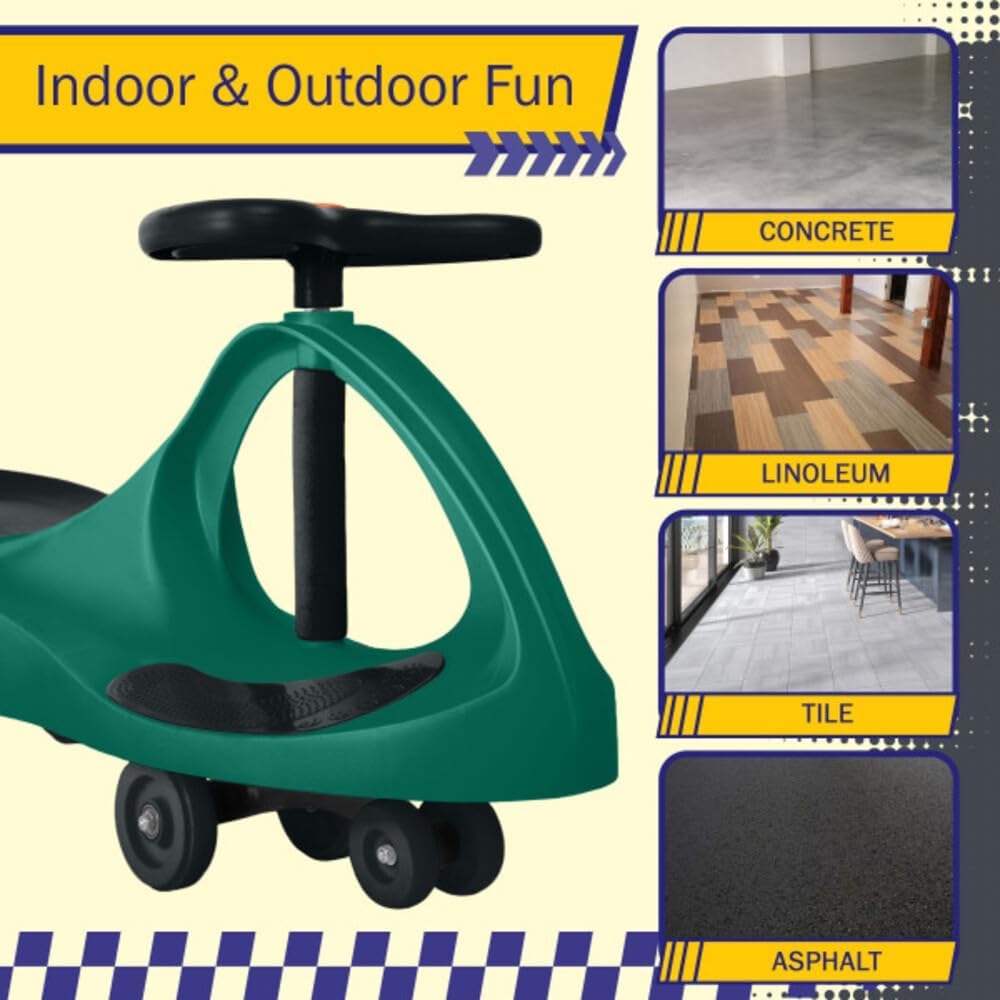 Wiggle Car Ride On Toy - No Batteries, Gears or Pedals - Twist, Swivel, Go - Outdoor Ride Ons for Kids 3 Years and Up