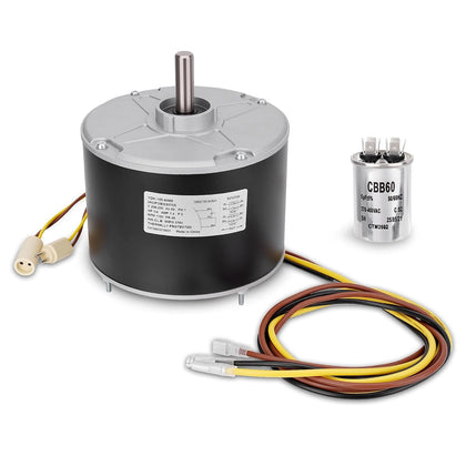 Condenser Fan Motor with Capacitor 208-230V 1/4 Hp 1100 RPM 48Frame | Compatible with Carrier 5KCP39EGS070S