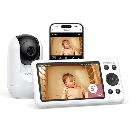 Smart WiFi Baby Monitor with Camera and Audio,5" 1080P & Wall Mount | Electric Safe Fence, Motion & Sound & Cry